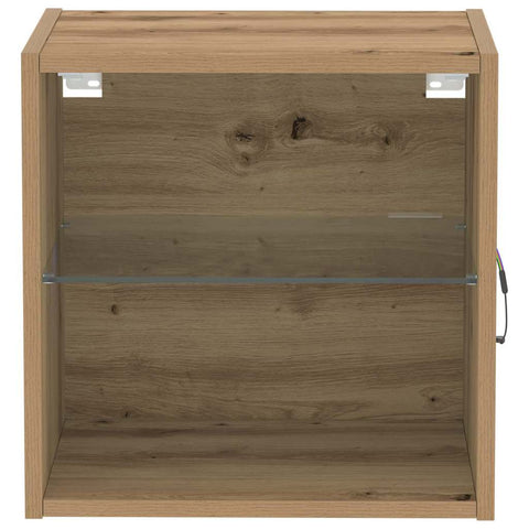 vidaXL Floating Shelf 2 pcs Brown 40 x 28.5 x 40 cm Engineered wood