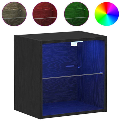 vidaXL Floating Shelf Black 40 x 28.5 x 40 cm Engineered wood