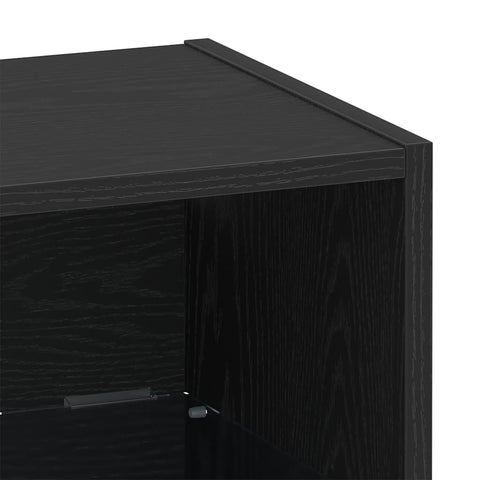 vidaXL Floating Shelf 2 pcs Black Oak 40x28,5x40 cm Engineered Wood