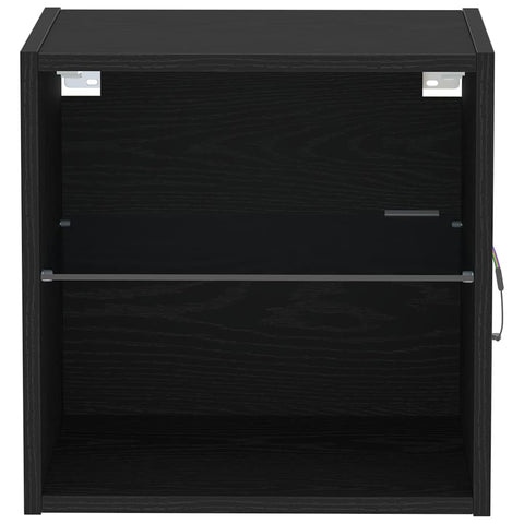 vidaXL Floating Shelf 2 pcs Black Oak 40x28,5x40 cm Engineered Wood