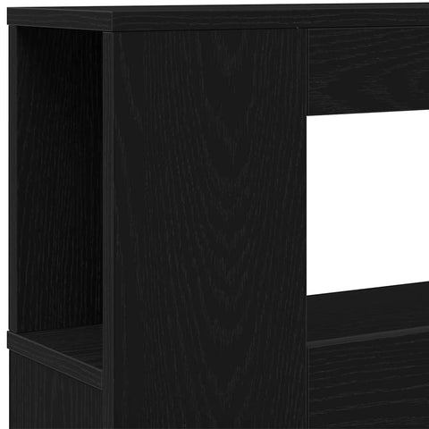vidaXL LED Headboard Black oak 200 x 18.5 x 103.5 cm Engineered wood