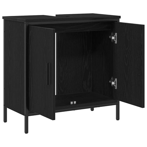 vidaXL Bathroom Sink Cabinet Black oak 60 x 30 x 60 cm Engineered Wood