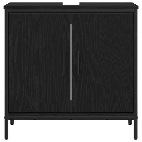 vidaXL Bathroom Sink Cabinet Black oak 60 x 30 x 60 cm Engineered Wood