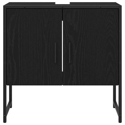 vidaXL Bathroom Sink Cabinet Black oak 60 x 30 x 60 cm Engineered Wood