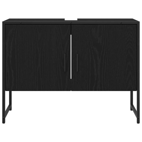 vidaXL Bathroom Sink Cabinet Black oak 80 x 30 x 60 cm Engineered Wood