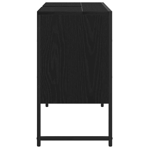 vidaXL Bathroom Sink Cabinet Black oak 80 x 30 x 60 cm Engineered Wood