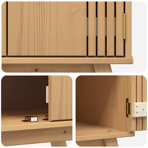 vidaXL Sink Base Cabinet with Shelf Olden Brown 114 x 43 x 73.5 cm