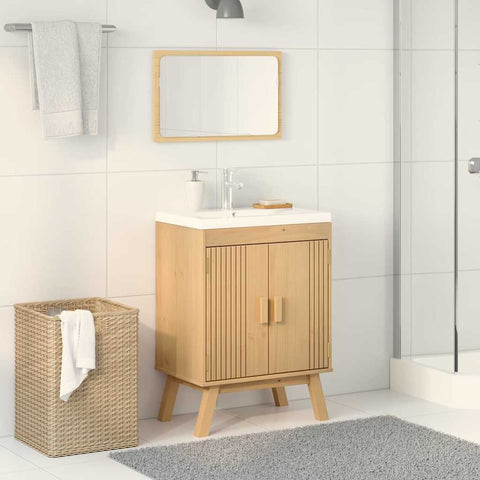 vidaXL Sink Base Cabinet with Shelf Olden Brown 114 x 43 x 73.5 cm