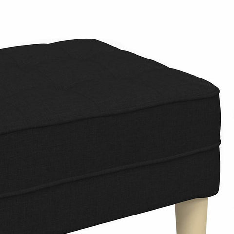 vidaXL Bench Black 113 x 57 x 39 cm Fabric