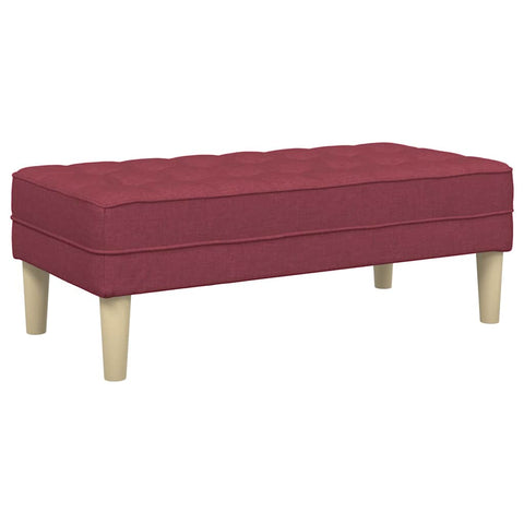vidaXL Bench Wine red 113 x 57 x 39 cm Fabric