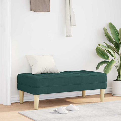 vidaXL Bench Dark green 113 x 57 x 39 cm Fabric