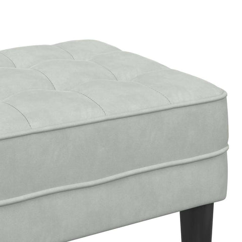 vidaXL Bench Light grey 113 x 57 x 39 cm Velvet