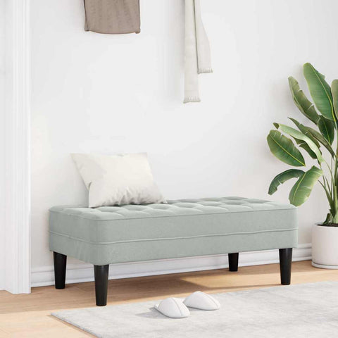 vidaXL Bench Light grey 113 x 57 x 39 cm Velvet