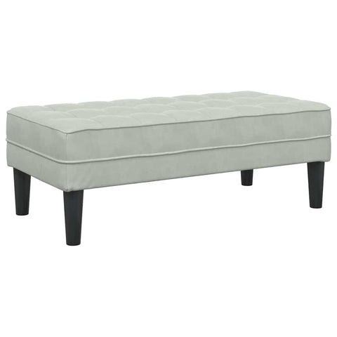vidaXL Bench Light grey 113 x 57 x 39 cm Velvet