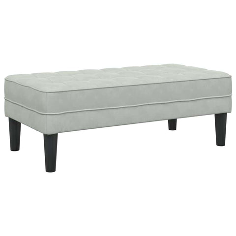 vidaXL Bench Light grey 113 x 57 x 39 cm Velvet