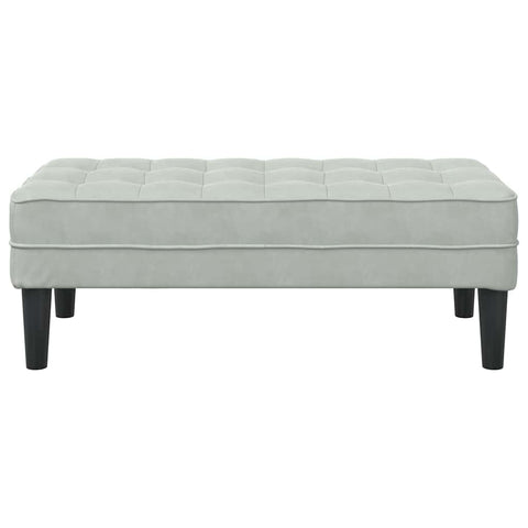 vidaXL Bench Light grey 113 x 57 x 39 cm Velvet