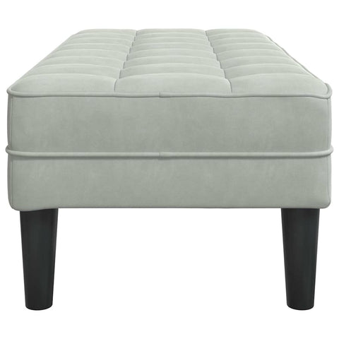 vidaXL Bench Light grey 113 x 57 x 39 cm Velvet