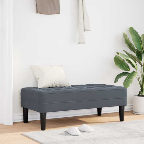vidaXL Bench Dark grey 113 x 57 x 39 cm Velvet