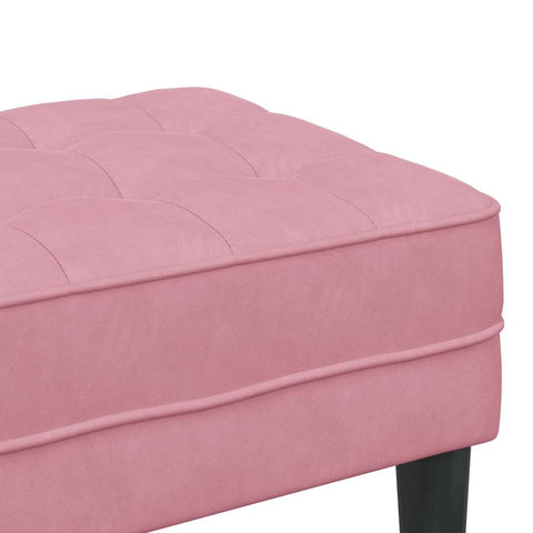 vidaXL Bench Pink 113 x 57 x 39 cm Velvet