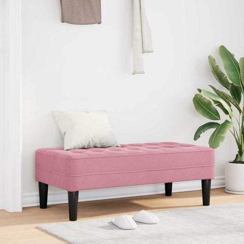 vidaXL Bench Pink 113 x 57 x 39 cm Velvet