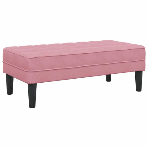 vidaXL Bench Pink 113 x 57 x 39 cm Velvet