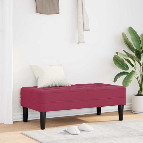 vidaXL Bench Wine Red 113 x 57 x 39 cm Velvet