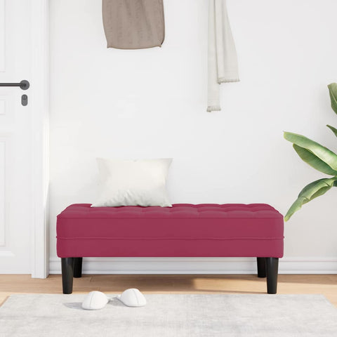vidaXL Bench Wine Red 113 x 57 x 39 cm Velvet