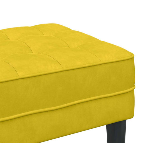 vidaXL Bench Yellow 113 x 57 x 39 cm Velvet
