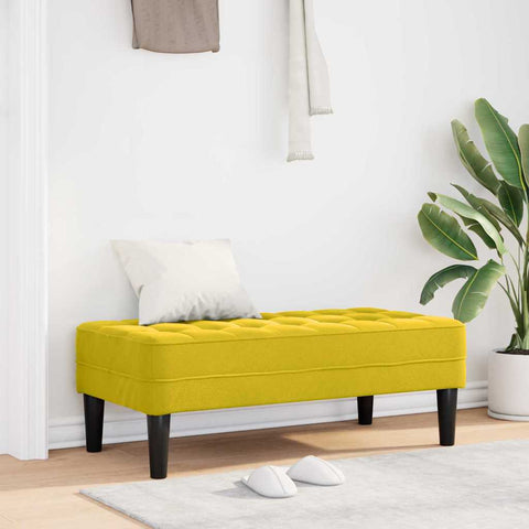 vidaXL Bench Yellow 113 x 57 x 39 cm Velvet