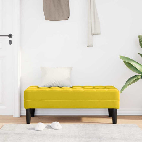 vidaXL Bench Yellow 113 x 57 x 39 cm Velvet