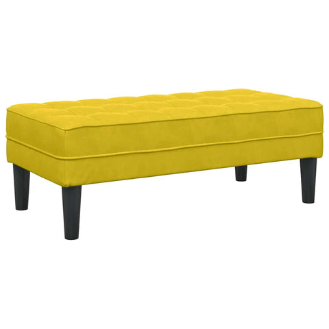 vidaXL Bench Yellow 113 x 57 x 39 cm Velvet