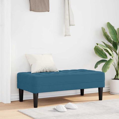 vidaXL Bench Blue 113 x 57 x 39 cm Velvet