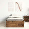 vidaXL Bed Frame without Mattress Old Wood 75x190 cm Engineered Wood