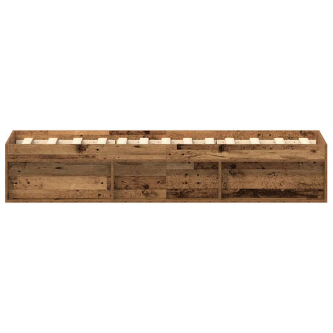 vidaXL Bed Frame without Mattress Old Wood 75x190 cm Engineered Wood