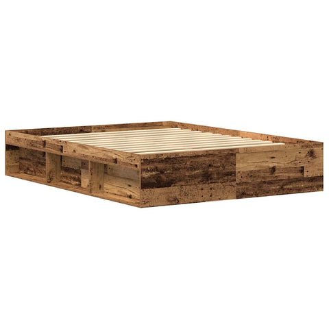 vidaXL Bed Frame without Mattress Old Wood 150x200 cm Engineered Wood