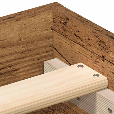 vidaXL Bed Frame without Mattress Old Wood 150x200 cm Engineered Wood