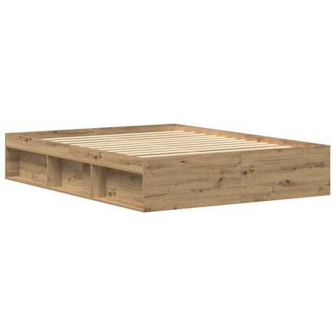 vidaXL Bed Frame without Mattress Artisan Oak 150x200 cm Engineered Wood
