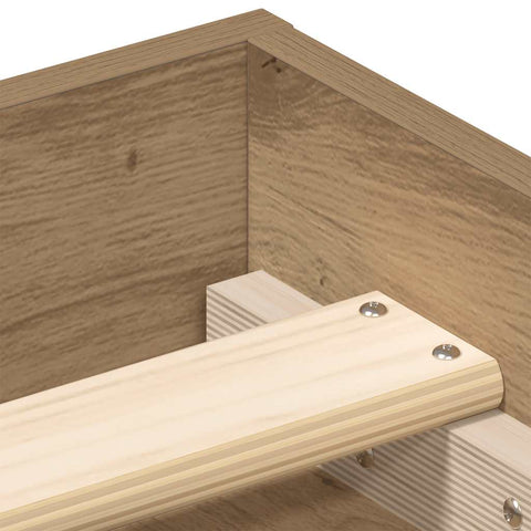 vidaXL Bed Frame without Mattress Artisan Oak 150x200 cm Engineered Wood