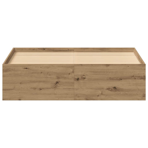 vidaXL Bed Frame without Mattress Artisan Oak 135x190 cm Engineered Wood