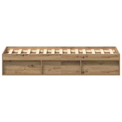 vidaXL Bed Frame without Mattress Artisan Oak 135x190 cm Engineered Wood