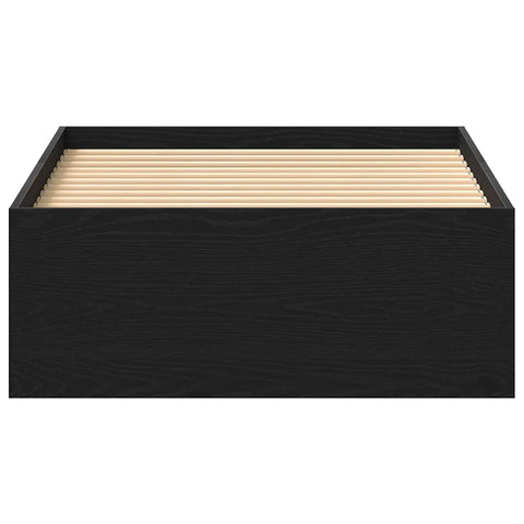 vidaXL Bed Frame without Mattress Black Oak 100x200 cm Engineered Wood