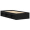 vidaXL Bed Frame without Mattress Black Oak 100x200 cm Engineered Wood