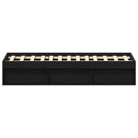 vidaXL Bed Frame without Mattress Black Oak 120x200 cm Engineered Wood