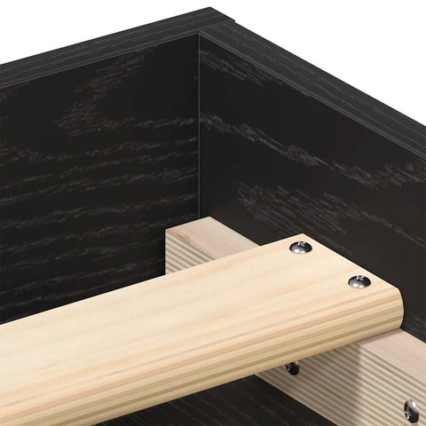 vidaXL Bed Frame without Mattress Black Oak 120x200 cm Engineered Wood