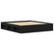 vidaXL Bed Frame without Mattress Black Oak 150x200 cm Engineered Wood