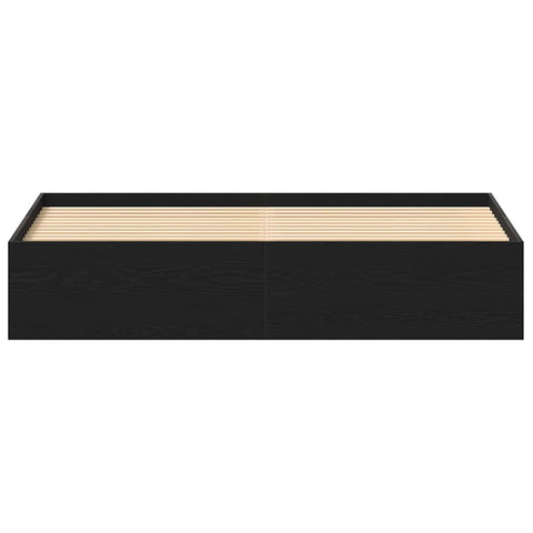 vidaXL Bed Frame without Mattress Black Oak 150x200 cm Engineered Wood
