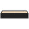 vidaXL Bed Frame without Mattress Black Oak 150x200 cm Engineered Wood