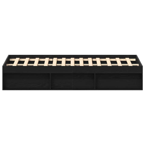 vidaXL Bed Frame without Mattress Black Oak 150x200 cm Engineered Wood