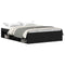 vidaXL Bed Frame without Mattress Black Oak 120x190 cm Engineered Wood