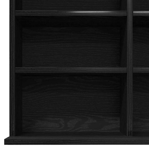 vidaXL CD Cabinet Black oak 101 x 23 x 177.5 cm Engineered Wood
